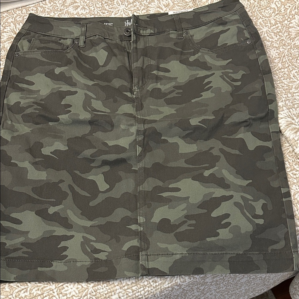 Style & Co. Camouflage Pencil Skirt